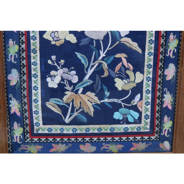 Ornamental Silk Embroidered Painting, China, 1950s For Sale - Image 4 of 10