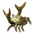 Small Brass Helpful Crab Pencil Holder For Sale