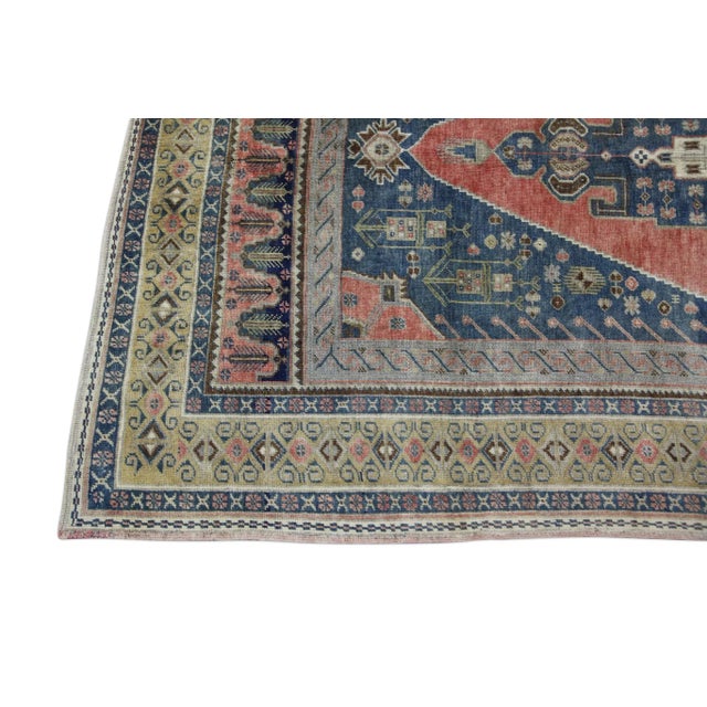 1960s Multicolor Handwoven Turkish Rug 5'6" X 10'10" For Sale In Houston - Image 6 of 10