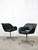 Metal Vintage Italian Black Leatherette and Chrome Swivel Chair, 1970s For Sale - Image 7 of 18