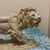 Mid-Century Grand Tour Style White Composite Striding Lion Sculpture, After Antoine-Louis Barye For Sale - Image 4 of 10