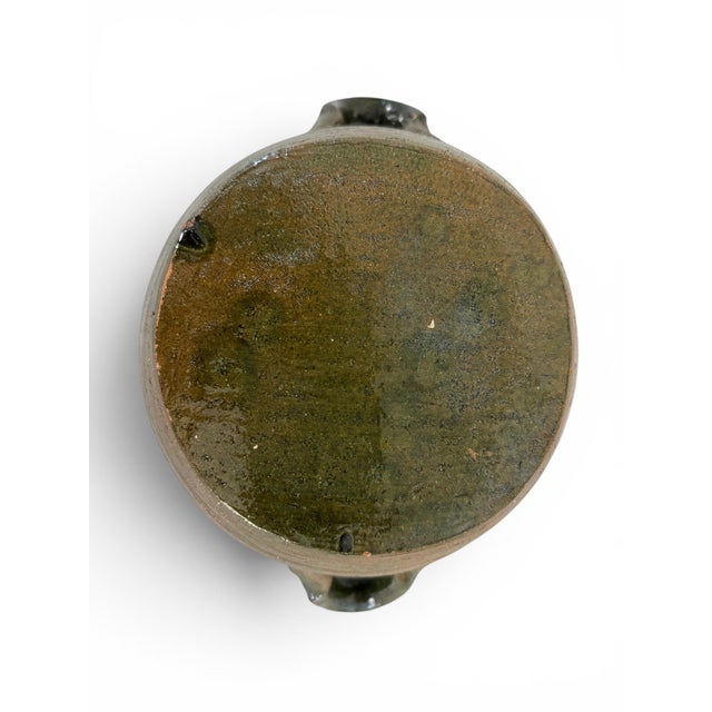 Ceramic 1970s Oxacan Green Glazed Casserole.Mexian Atzompa Pottery Dish For Sale - Image 7 of 9