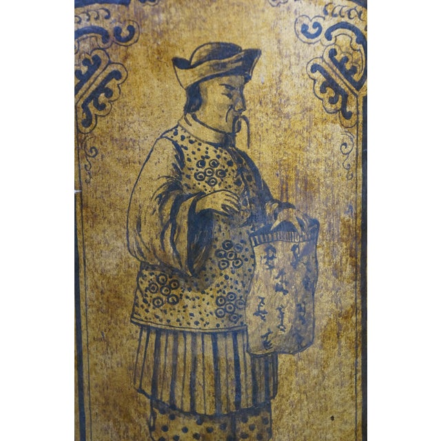 Green Late 20th Century Chinese Chinoiserie Green Gilt Toleware Tea Canister Caddy Banquet Lamps - a Pair For Sale - Image 8 of 18