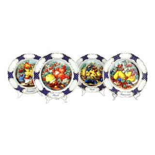 Decorative Plates in Porcelain, 1992, Set of 4 For Sale