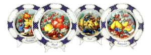 Decorative Plates in Porcelain, 1992, Set of 4