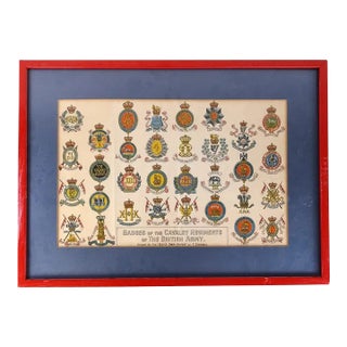 Badges of the Calvary Regiments of the British Army Drawn for the "Boys Own Paper" by F. Stansell C1920 Print For Sale