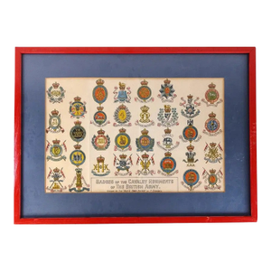 Badges of the Calvary Regiments of the British Army Drawn for the "Boys Own Paper" by F. Stansell C1920 Print