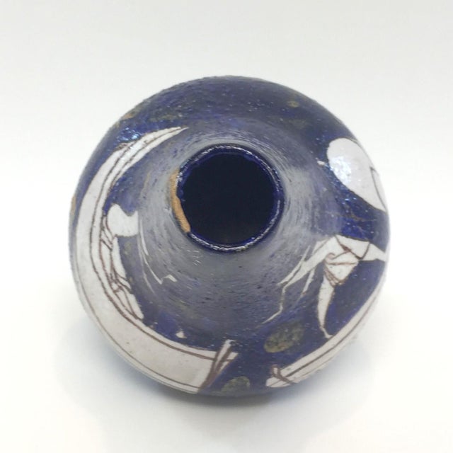 Blue Brutalist Ceramic by Guido Rimini, 1950s For Sale - Image 8 of 12