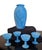 1950s Mid-Century Matte Turquoise Satin Glass Champagne Coupes - Set of 4 For Sale - Image 5 of 5