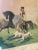 American Watercolors of a Rider With Her Horse and Dogs, a 19th Century Pair For Sale - Image 3 of 12