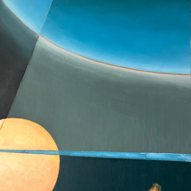 Abstract American Contemporary Oil on Canvas Unframed by George S.Johnsen the Wanderers For Sale - Image 4 of 10