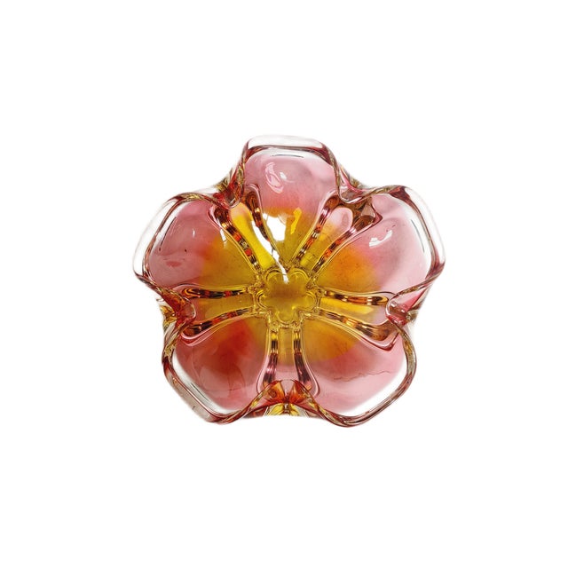 Mid-Century Modern Decorative Bowl by J. Hospodka for Chribska Glassworks, Czechoslovakia, 1960s For Sale - Image 3 of 11