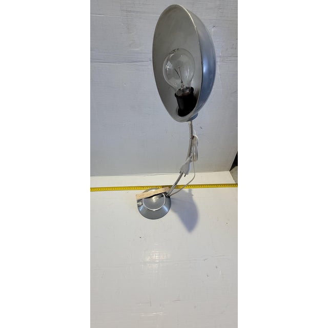 Ministerial Adjustable Polished Steel Table Lamp, 1950s For Sale - Image 3 of 10