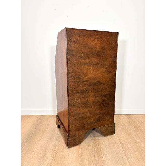 Brown Vintage Georgian Style Flame Mahogany Secretary Desk For Sale - Image 8 of 10