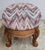 French Provincial Mid 20th Century Provincial Style Fruitwood and Upholstered Footstool For Sale - Image 3 of 7