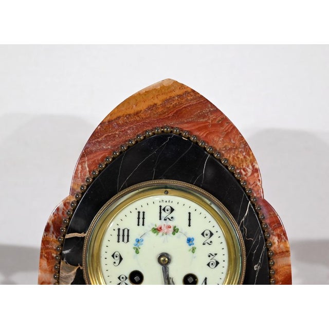 Metal Art Nouveau Mantelpiece, Late 19th Century, Set of 3 For Sale - Image 7 of 18