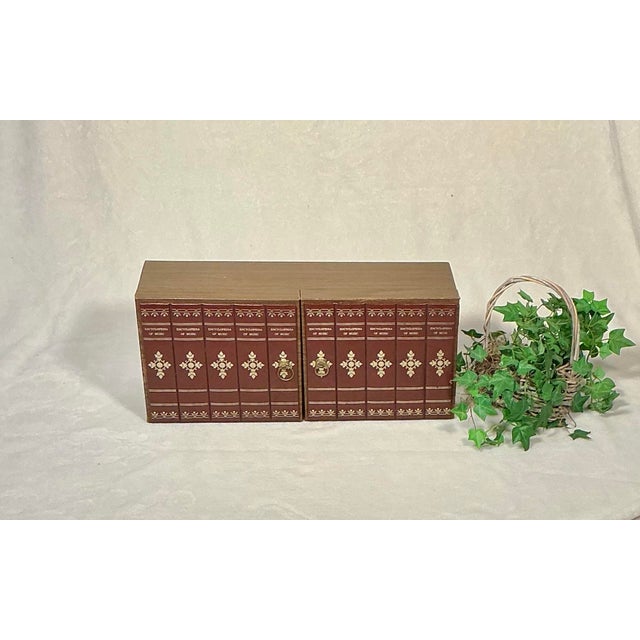 Vintage Mid-Century Cassette Tapes Storage Case "Encyclopedia of Music" Books For Sale - Image 11 of 12