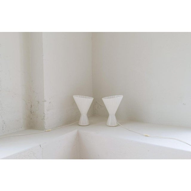 Large Classic White Murano Table Lamps, Italy, 1970s, Set of 2 For Sale - Image 12 of 15