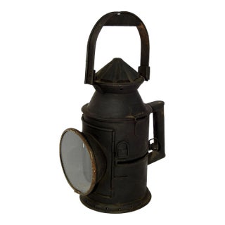 Vintage Railroad Lantern Indian Railway Lamp Style Antique Electric Plug in Lamp Red and Green Signal For Sale