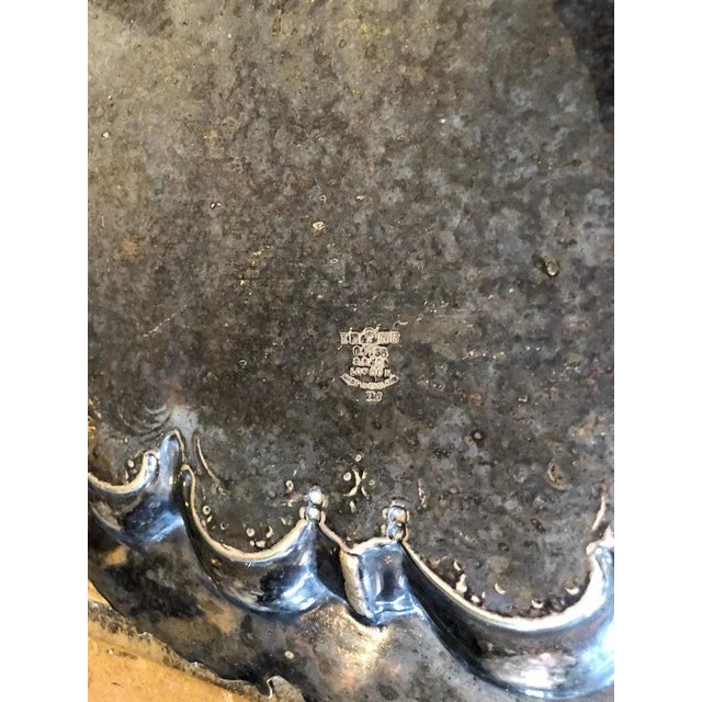 Art Nouveau Silver Plated Oval Serving Tray by Singleton, Benda & Co Ltd For Sale - Image 12 of 13