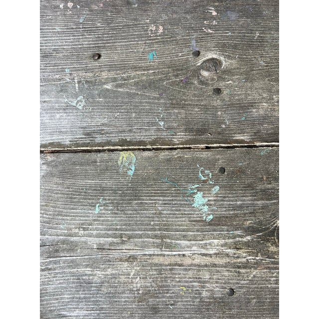 Rustic 1960s Rustic Square Farm Table or Island, Vintage, Wooden For Sale - Image 3 of 12