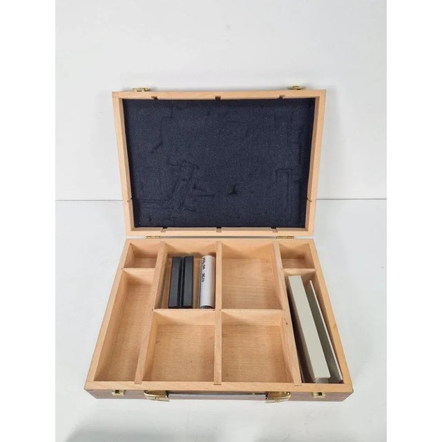 Wood Vintage Sales Sample Suitcase and Accessories by Peter Ghyczy, 1970s, Set of 7 For Sale - Image 7 of 12