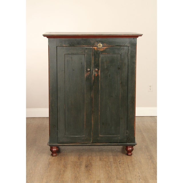 Oley Valley Reproductions Distress Painted Cupboard For Sale - Image 12 of 12