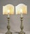 19th Century Candelabra Lamps in Lacquered Wood with Faux Marble Finish, Set of 2 For Sale - Image 3 of 8