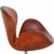 Vintage Swan Chair in Patinated Cognac Leather by Arne Jacobsen, 1980s For Sale - Image 11 of 18