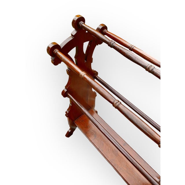 Antique Eastlake Carved Walnut Quilt Rack For Sale - Image 10 of 10