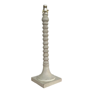Vintage Patinated Carved Bobbin Lamp
