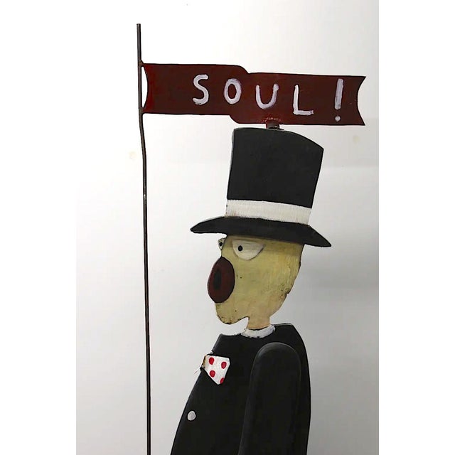 Tim Weldon, "10¢ Per Dance" Folk Art Sculpture For Sale - Image 4 of 7