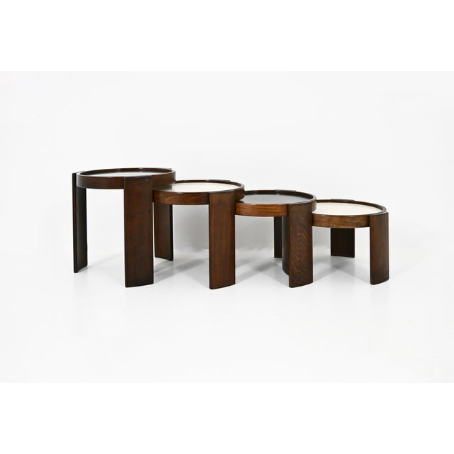 Model 780 Nesting Tables by Gianfranco Frattini for Cassina, 1960s, Set of 4 For Sale - Image 6 of 13