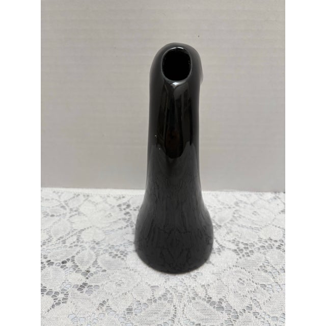 Unique Ceramic Black Swan Bud Vase For Sale - Image 4 of 8