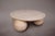 Modern Trinity Travertine Round Coffee Table 43.3" For Sale - Image 3 of 4