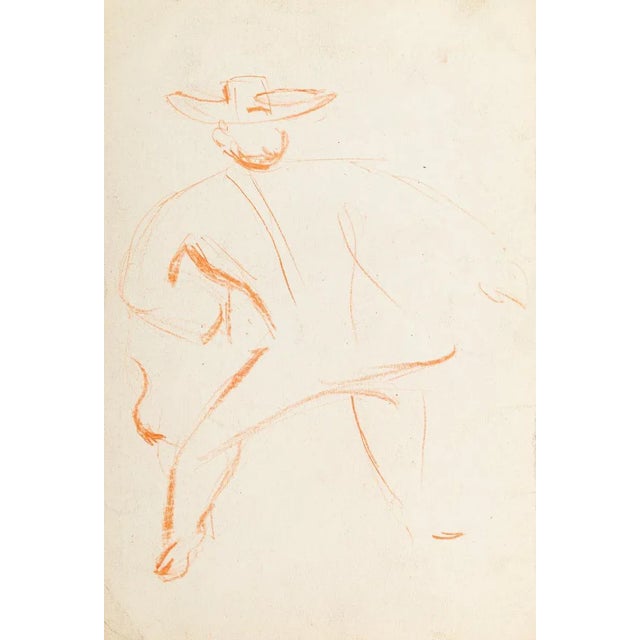 Knight Shape - Original Pastel Drawing by French Master Early 20th Century Early 20th Century For Sale - Image 3 of 3