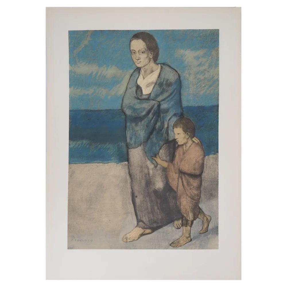 Pablo Picasso, Mother and Child, Signed Lithograph | Chairish