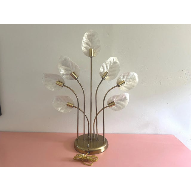 Modern Lucite Leaves Accent Lamp For Sale - Image 16 of 18