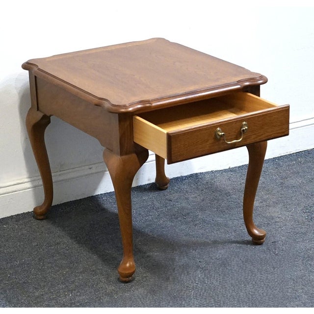 Thomasville Furniture New American Oak Collection 22" Accent End Table 24531-210 For Sale In Kansas City - Image 6 of 12