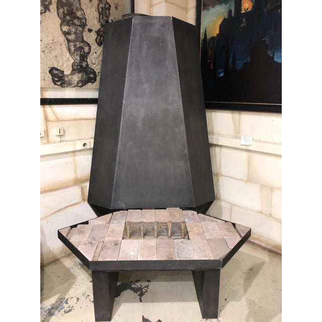 Charlotte Perriand Corner fireplace hotel des 3 arcs The bows 1969 Single copies Hexagonal focus in the spirit of the...