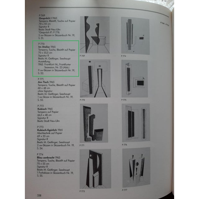 Ernst Geitlinger, Ernst Geitlinger, Mischtechnik "Im Atelier" (P 770), 1965, Konkrete Kunst, Mixed Media on Paper For Sale - Image 11 of 12