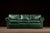 Modern Vintage Leather Rolled-Arm Sofa in Green by Whittemore-Sherrill For Sale - Image 3 of 15
