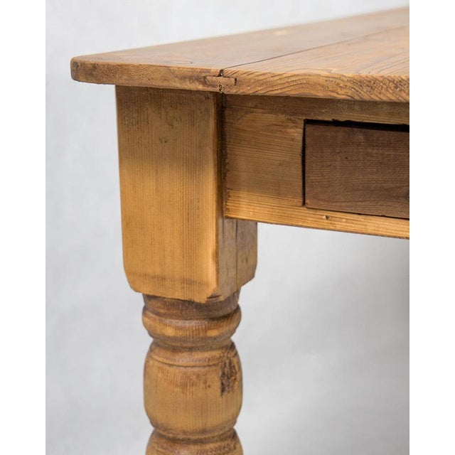Vintage French Provincial Pine Farmhouse Dining Table For Sale - Image 11 of 14