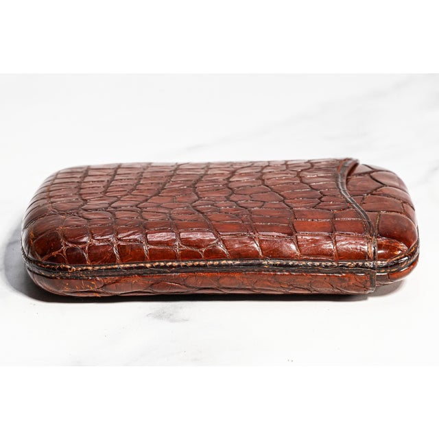 Exceptional Large English Antique Victorian Leather Cigar Case For Sale - Image 10 of 10