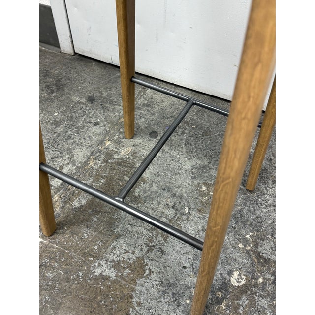 Norr11 Ny11 Bar Stool Light Smoked Oak + Spectrum Autumn Leather Seat For Sale In San Francisco - Image 6 of 12