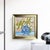 Chinoiserie Original Art Floral Still Life With Chinoiserie Vase, Oil on Canvas in Brushed Gold Frame, 14.5" X 14.5" by Tatiana Duperault For Sale - Image 3 of 4