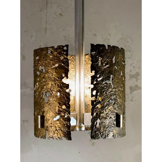 Bronze Sculptural Ceiling Lamp, France, 1970s For Sale - Image 11 of 11