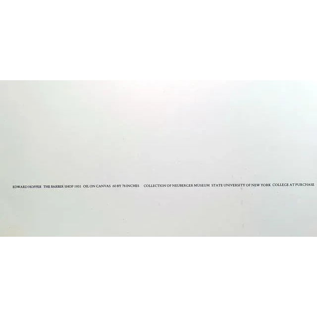 Edward Hopper, Neuberger Museum, State University of New York, College at Purchase Museum Poster, 1981 For Sale - Image 4 of 5