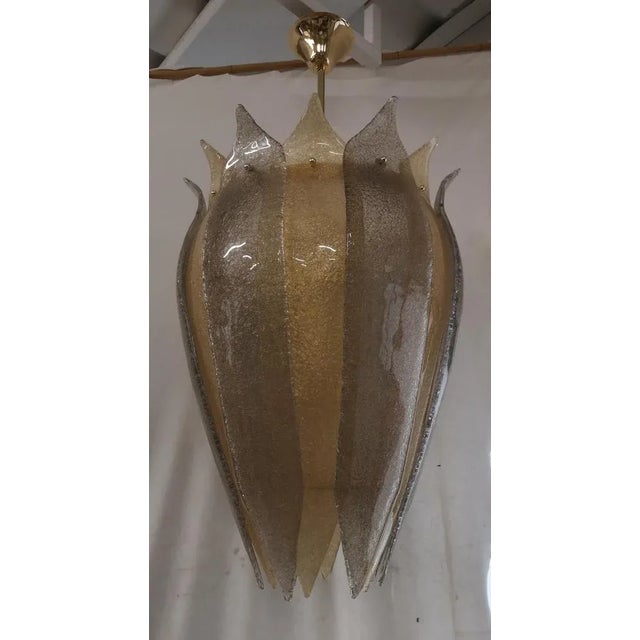 Murano Art Glass Gold and Smoked Color Pendant Light, 2000s For Sale - Image 10 of 10