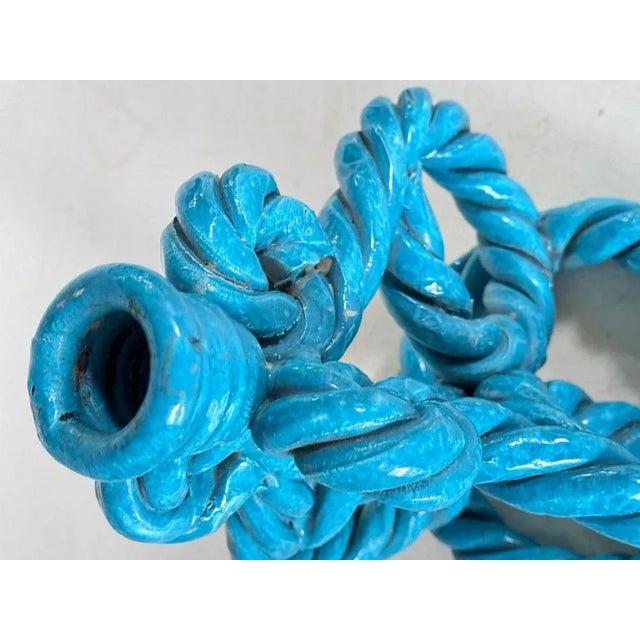 Ceramic French Candleholder in Ceramic, 1970s For Sale - Image 7 of 10